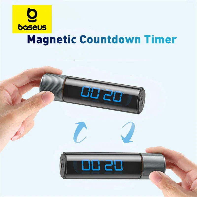 Baseus Magnetic Kitchen Timer Digital Timer Study Stopwatch Manual Countdown Alarm Clock Cooking Timer Cooking Shower Reminder