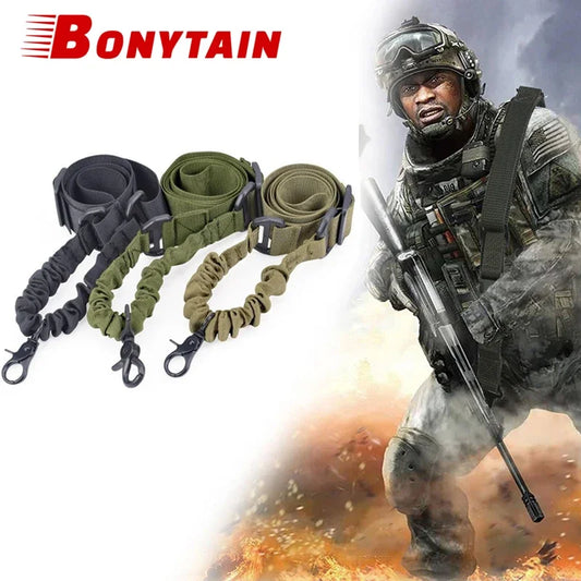 Tactical Single Point Gun Sling Shoulder Strap Rifle Rope Belt with Metal Buckle Shotgun Hunting Ar 15 Accessories Tactical Gear