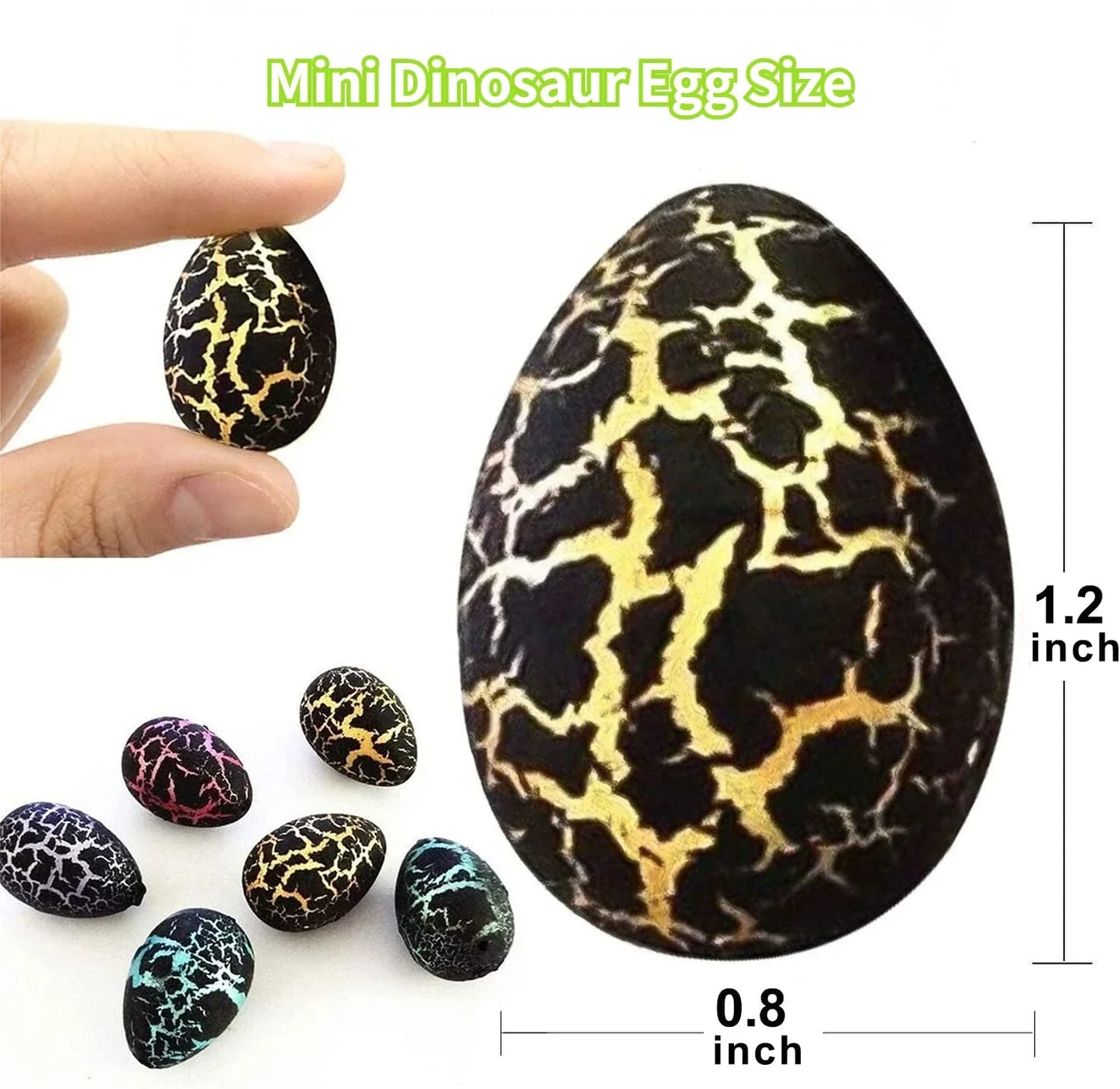 10PCS Magic Dinosaur Egg Hatching in Water Growing Dinosaur Egg Animal Breeding Educational Toy for Children Kid Gifts