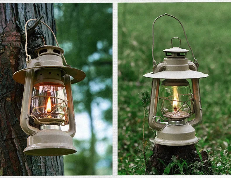 Naturehike Kerosene Lamp Coal Oil Lantern Retro Lighting Light Outdoor Camping Picnic Travel Photo Props Rainproof Portable