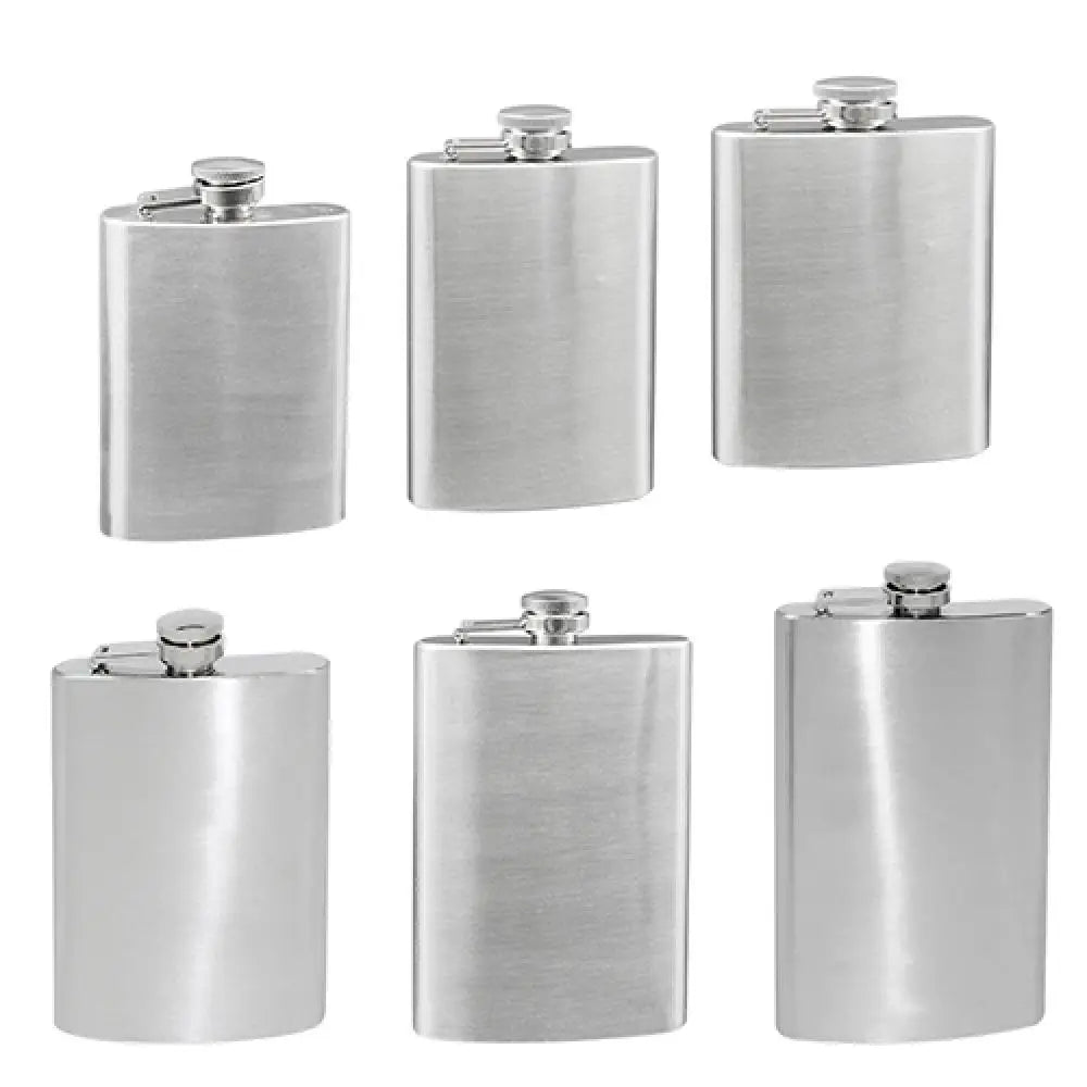 4-10 oz Men's Flask Wine Whisky Pot Bottle Hip Flasks Drinker Alcohol Bottle Portable Drinkware Stainless Steel Drinkware