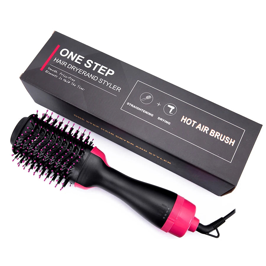 Cheap Hair Dryer Brush Hot Air Brush Styler And Volumizer One Step Hair Straightener Curling Iron Curler Comb Electric Brush