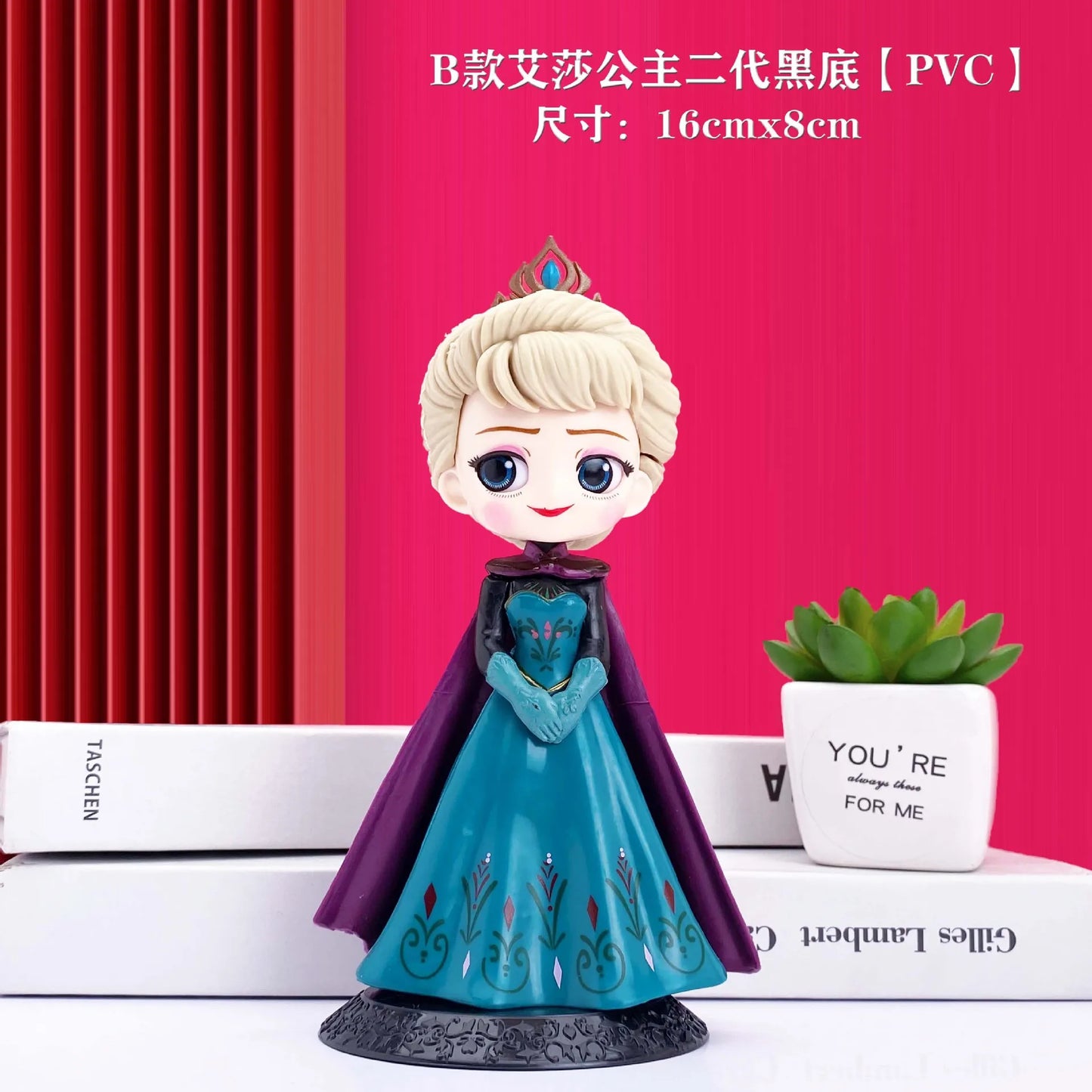 Popular Fairy Tale Princess Beautiful Girl Birthday Cake Decoration Ornament Cute Doll Elsa Anna White Snow Figurine Child's Toy