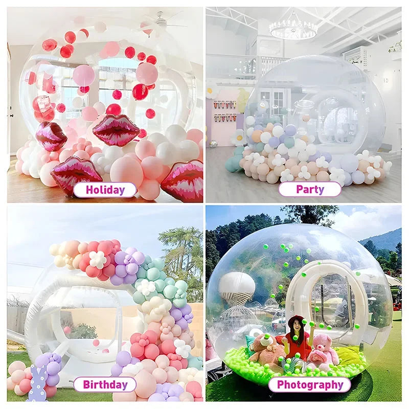 2.5M/3M/3.5M Inflatable Castle Bubble House With Blower Clear Dome Tent Wedding Party Event Photography backdrop Kids toy gift