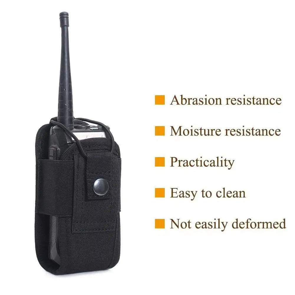 Tactical Walkie Talkie Carry Bag Molle Radio Pouch Holder Pocket Portable Outdoor Hunting Sports Waist Bag Interphone Holster