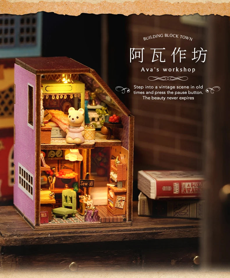 New Diy Mini Home Dollhouse With Furniture Light Miniaturas Doll House Casa Miniature items For Toys Birthday Gifts