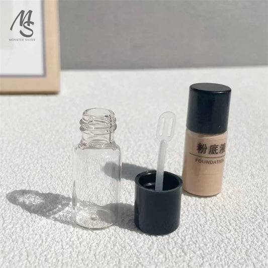 2-10Pcs 4/5ml Liquid Foundation Subpackage Bottle Thickened Glass Bottles Non Fragile Portable Travel Cosmetics Subpackage Tools