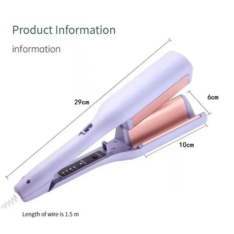 32MM Automatic Lambswool Curling Tool Electric Curling Iron  Long Lasting Styling  French Styling  Rotating Anti-Flame Design