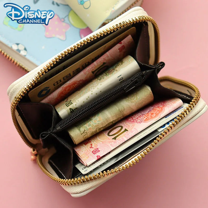 Disney Stitch Wallet Anime Movie Lilo & Stitch Short Zipper Wallet ID Card Bank Card Holder Kids Bag Coin Purse Birthday Gifts