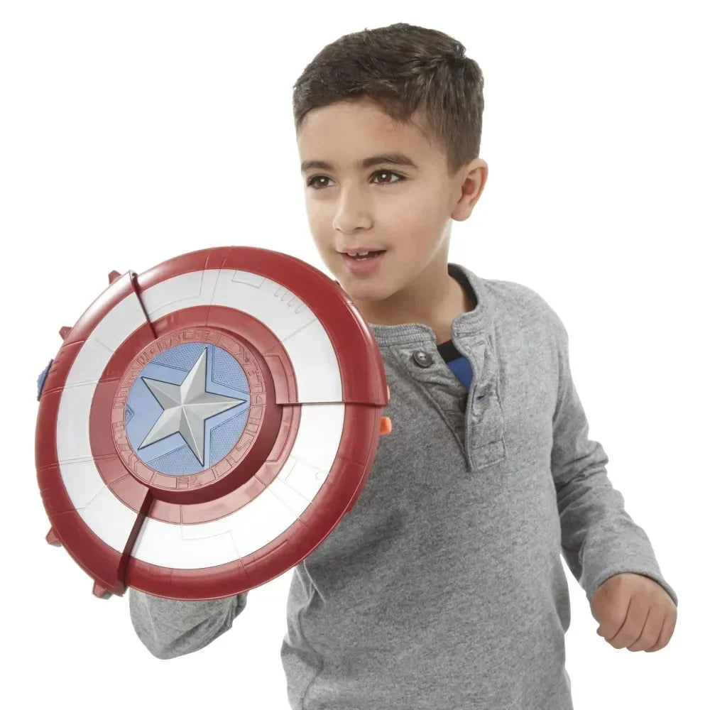 Cosplay Captain America Shield soft nerf bullet launcher deformation hidden gun Costume Fancy Dress party Anime stage show props