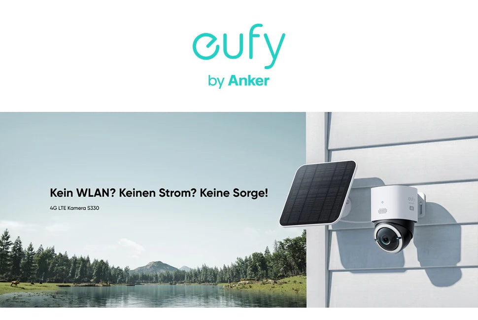 eufy Security 4G LTE Cam S330 4K Cellular Solar Security Cameras Wireless Outdoor Pan & Tilt 4G Wi-Fi Duo-Mode Surveillance