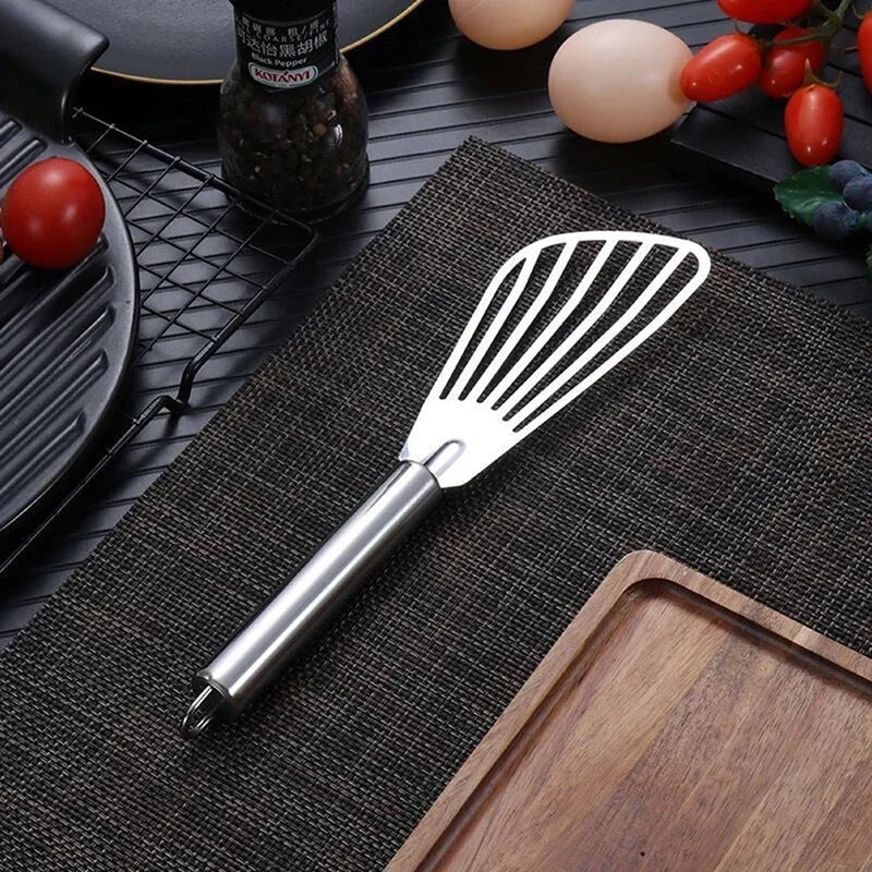 Stainless Steel Slotted Spatula Fish Flat Fish Steak Slice Frying Spatula Fish Turner Shovel Kitchen Supplies Cookware Cooking