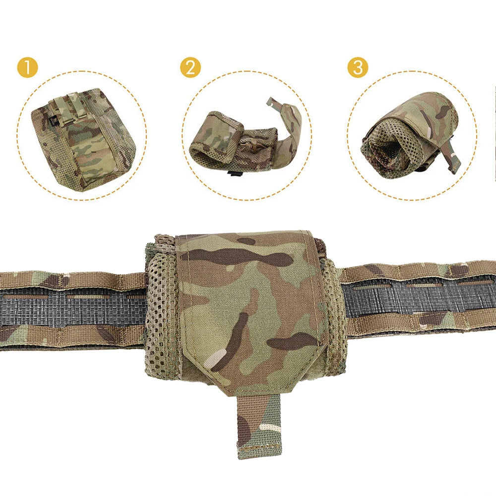 KRYDEX 500D Tactical Molle Mesh Pouch Drop Dump Pouch Foldable Magazine Mag Tool Bag Multifunction Utility Pack Hunting Gear