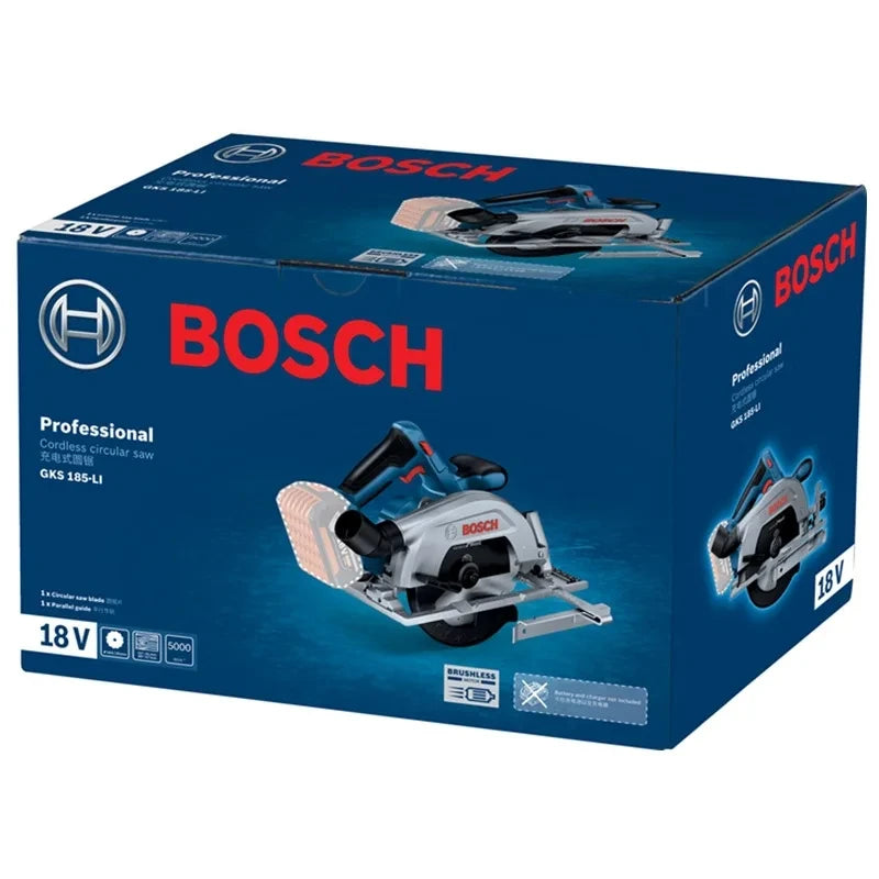 Bosch GKS 185-LI Cordless Circular Saw 18V Portable Woodworking Electric Saw 165mm 5000RPM Power tools