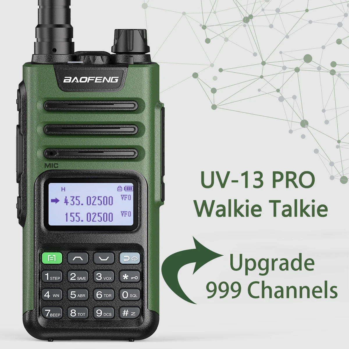 2PCS BaoFeng UV-13 PRO V2 High Power Dual Band Walkie Talkie Type C Charger 50 KM Long Range Transceiver Ham Two Way Radio