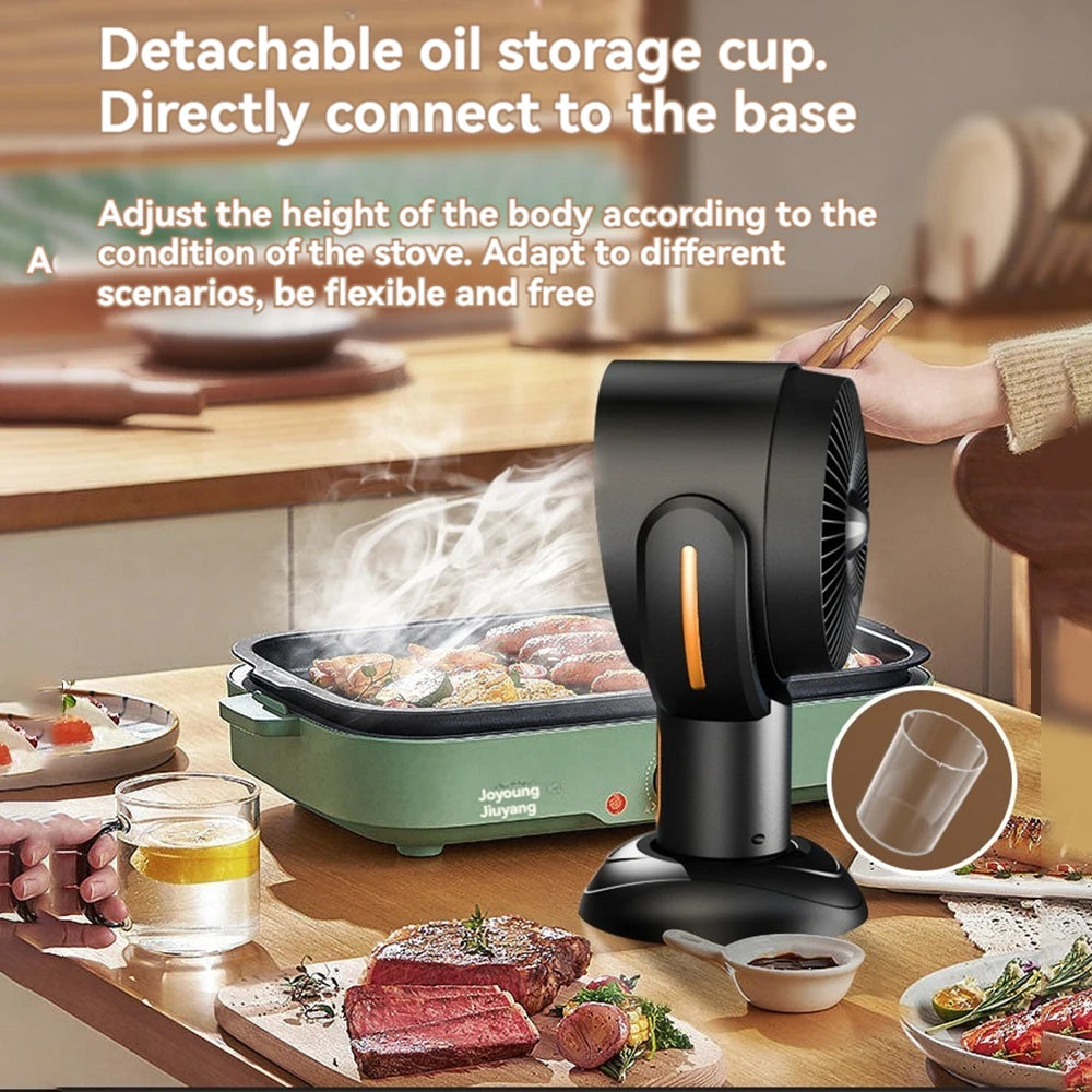 Desktop Range Hood Mini Suction Extractor Hood USB Charging Angle-adjustable Camping Picnic Hot Pot Range Hood Kitchen Hood