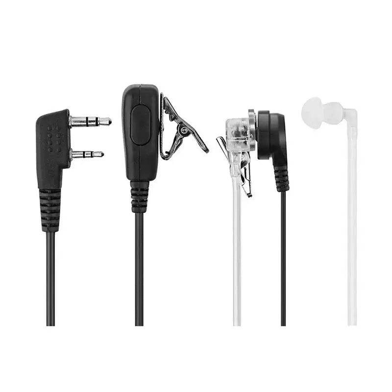 2 Pin PTT MIC Headset  Baofeng Acoustic Air Tube Microphone  Earphone Earpiece For EMF Anti Radiation Walkie Talkie Radio