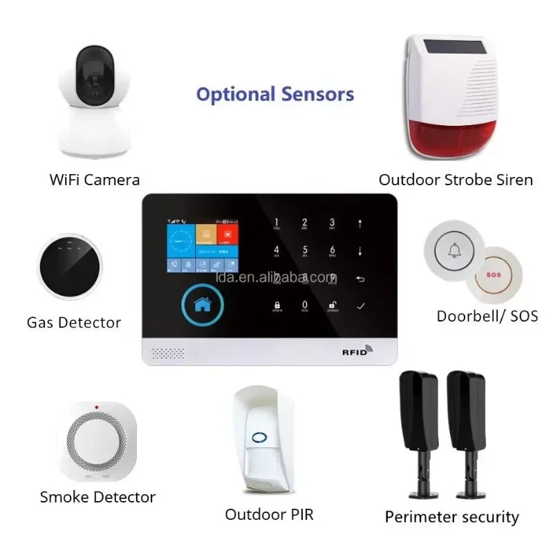 Wireless Security Home Alarm GSM System Kit WiFi Tuya