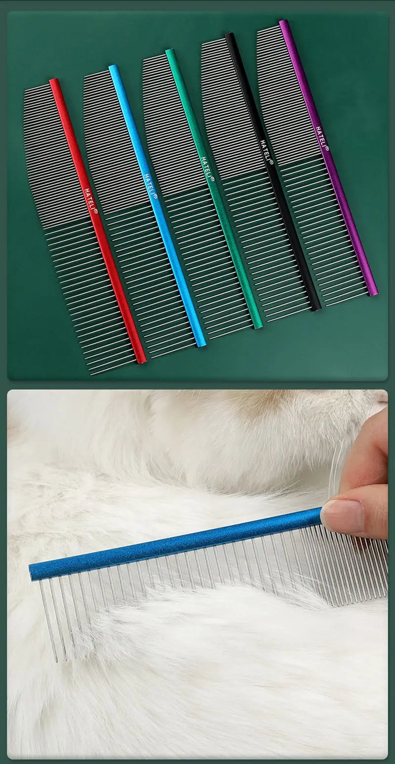 Ultra-light Pet Comb Aviation Aluminum Comb Dog High-end Grooming Comb Cat Dogs Cleaning Brush Pin Comb Hair Brush Dropshipping