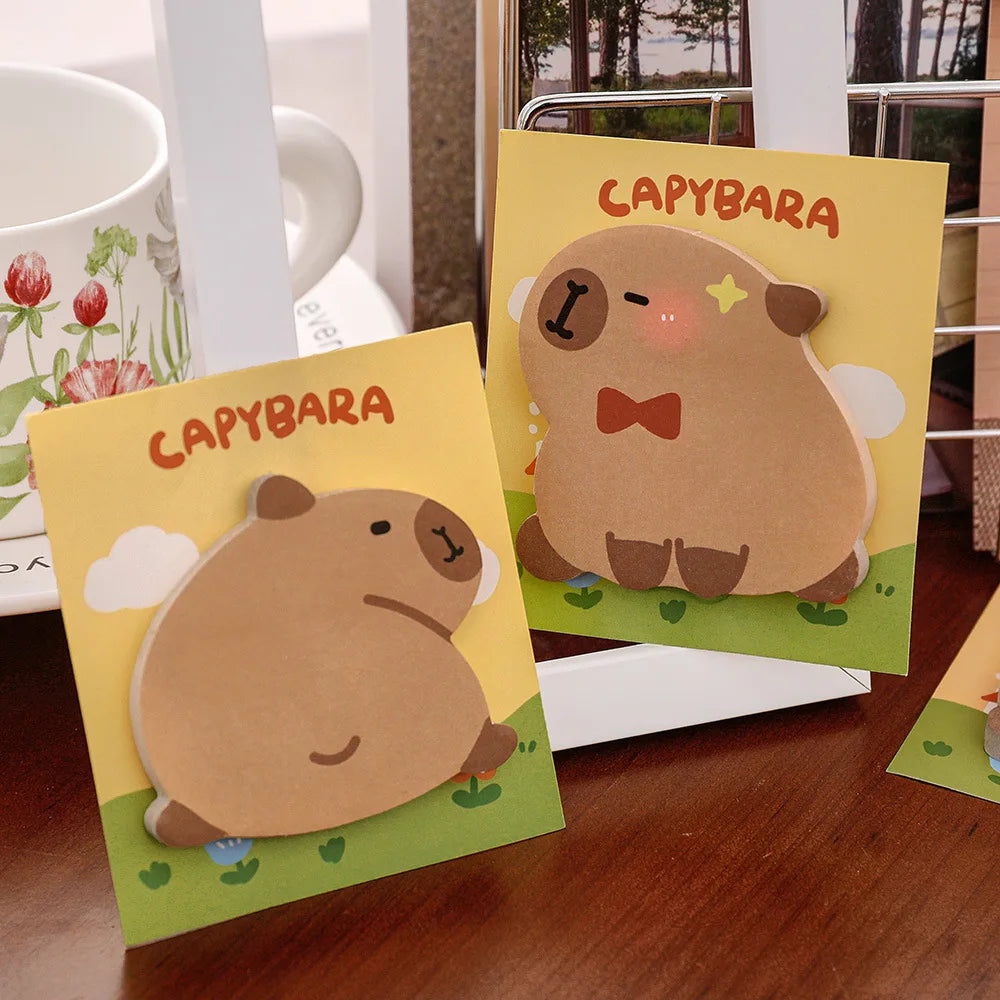 Capybara Sticky Notes, Cute Sticky Notes, Student Cartoon High-looking Sticky Notes Kawaii Memo Pad  Stationery  Stationary