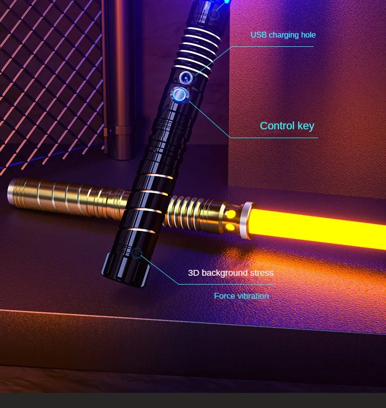 Lightsaber Metal Laser Sword Toys RGB Light Saber 7 Color Change Kids Soundfonts Force FX FOC Blaster Toys Jedi Laser Sword Gift