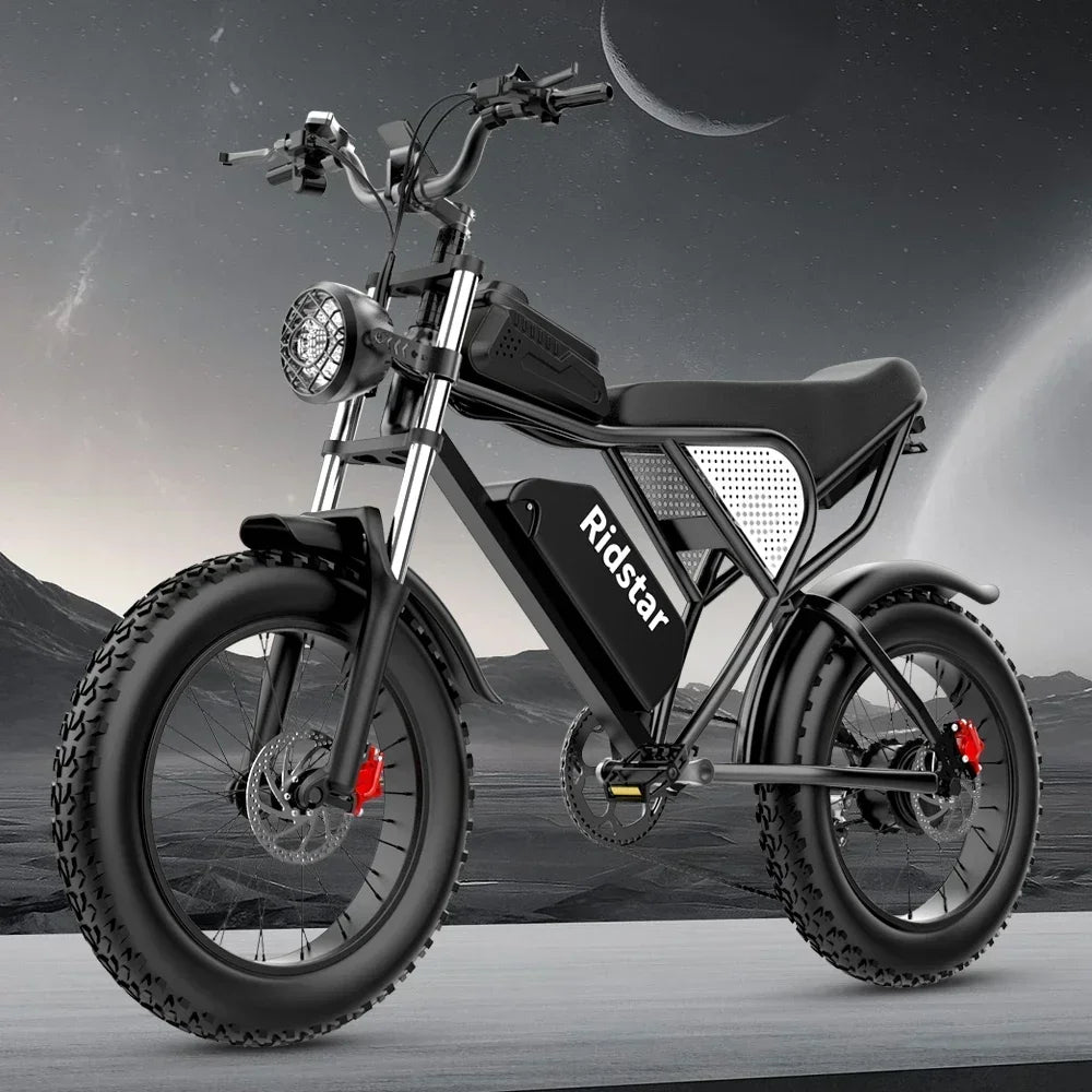 Electric Bicycle 2000W Powerful Motor 52V40AH Removable Battery Oil Brake 20*4.0inch Fat Tire Ebike Snow Mountain Electric Bike