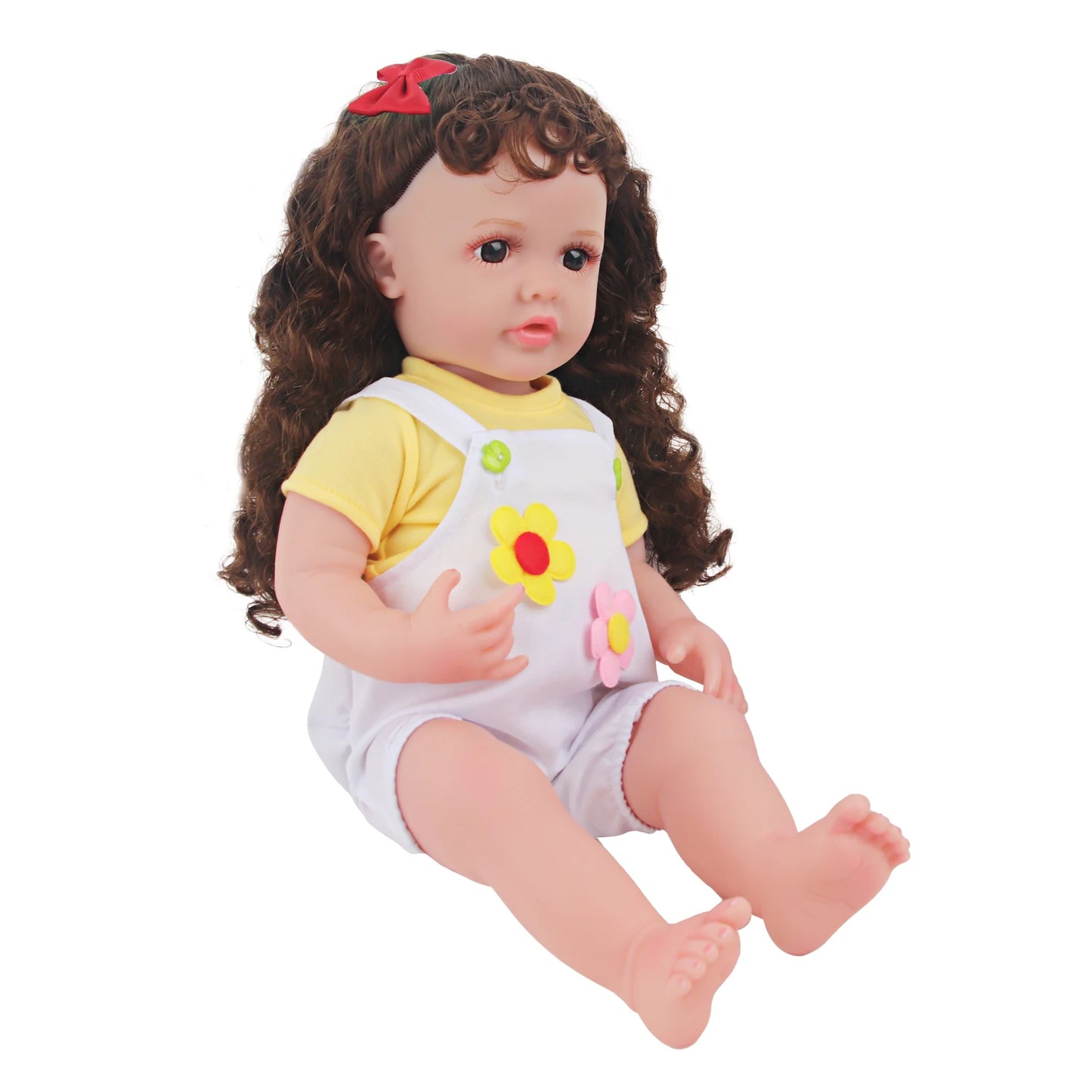 55CM 22 Inches Baby Reborn Girl Doll Full Body Soft Silicone Cute Newborn Dolls With Shoes,Clothes Girl's Best Gift Festival Toy