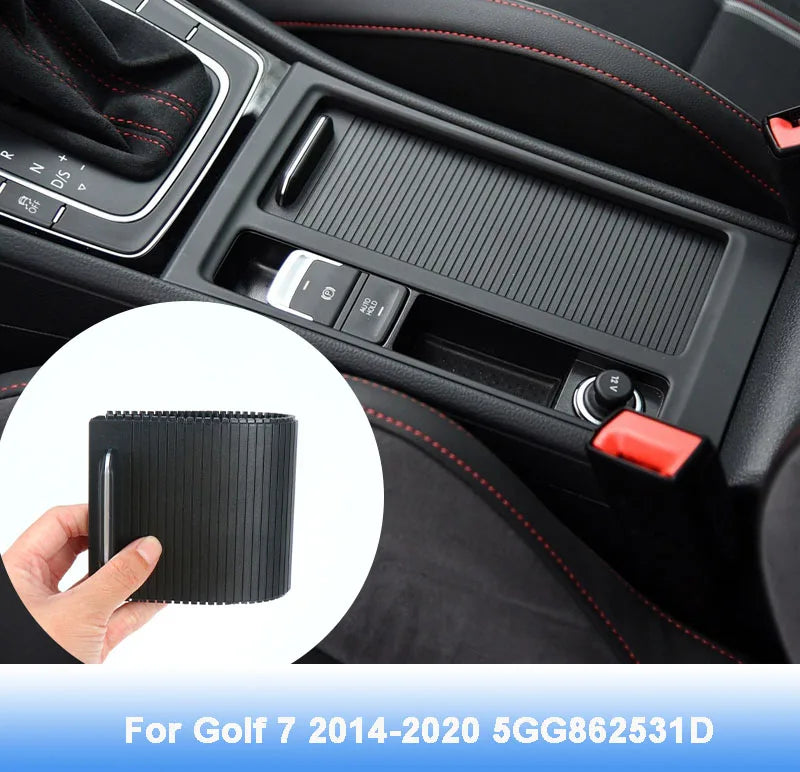 For Volkswagen Golf 7 2014-2020 Car Center Armrest Box Water Cup Holder Pull Out Shade Curtain Sliding Cover