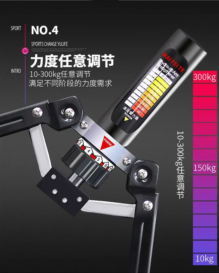 10-300Kg Adjustable Hydraulic Arm Force Training Arm Muscle Chest Muscle Abdominal Muscle Fitness Equipment