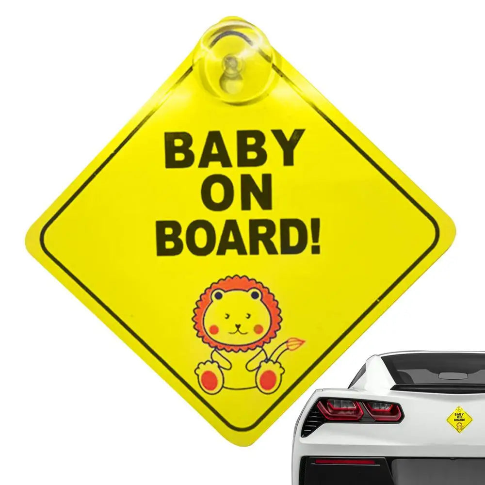 Baby On Board BABY IN CAR PVC Stickers Safety Reflective Tuning Cartoon Window Decals Automobiles Personalized Ornaments