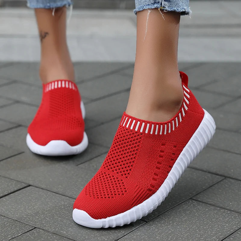 Women Sneakers Mesh Breathable Casual Tennis Shoes for Women Outdoor Walking Shoes Slip on Comfortable Lightweight Running Shoes