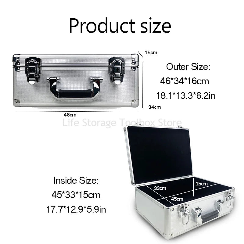 Tool Box Aluminum hard case Safety Equipment Tool Box Organizer garage Toolbox Case Storage box Portable toolbox Hard Case