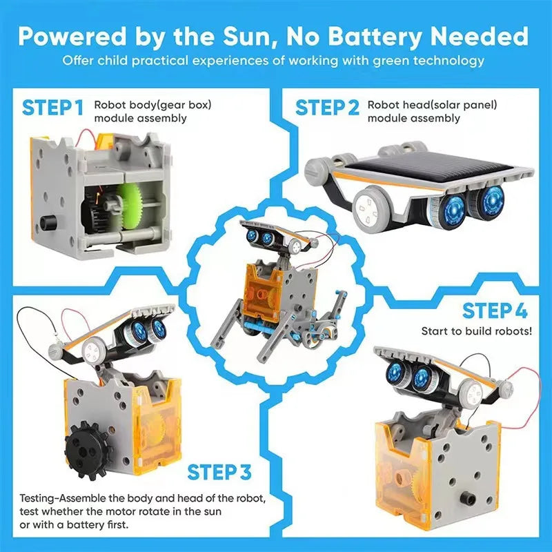 STEM 12-in-1 Education Solar Robot Toys for Boys Girls DIY Building Science Experiment Kit Birthday Gifts for Kids science toys