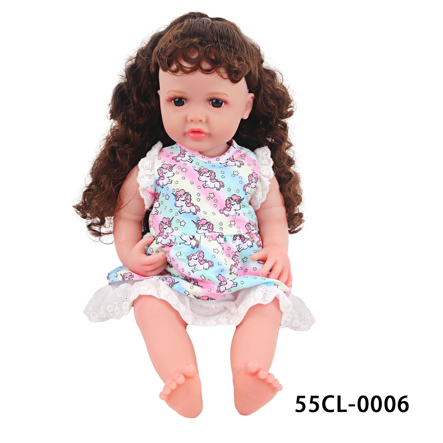 55CM 22 Inches Baby Reborn Girl Doll Full Body Soft Silicone Cute Newborn Dolls With Shoes,Clothes Girl's Best Gift Festival Toy