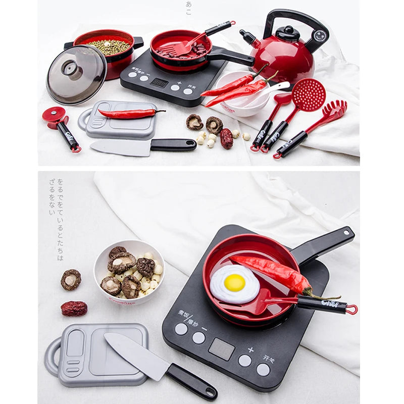 Kitchen Toys Set For Kids Girl Cooking Baby Cutting Fruit Cooking Kitchen Utensils Children's Simulation Education Pretend Play