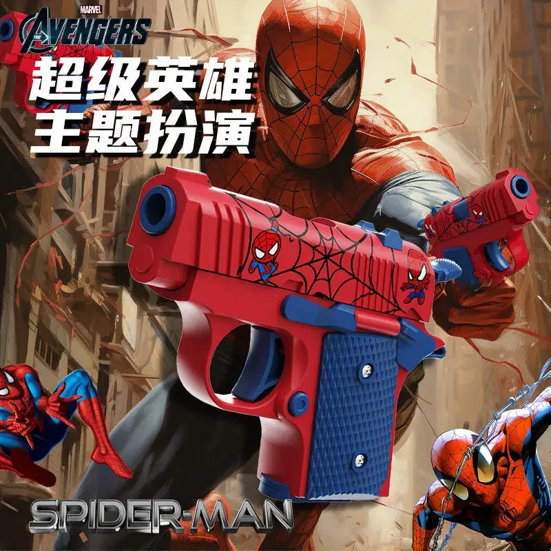 Marvel Spider-Man Iron Man Captain America Hulk Anime Cartoon Creative Detachable Carrot Gun Model Children's Decompression Toy