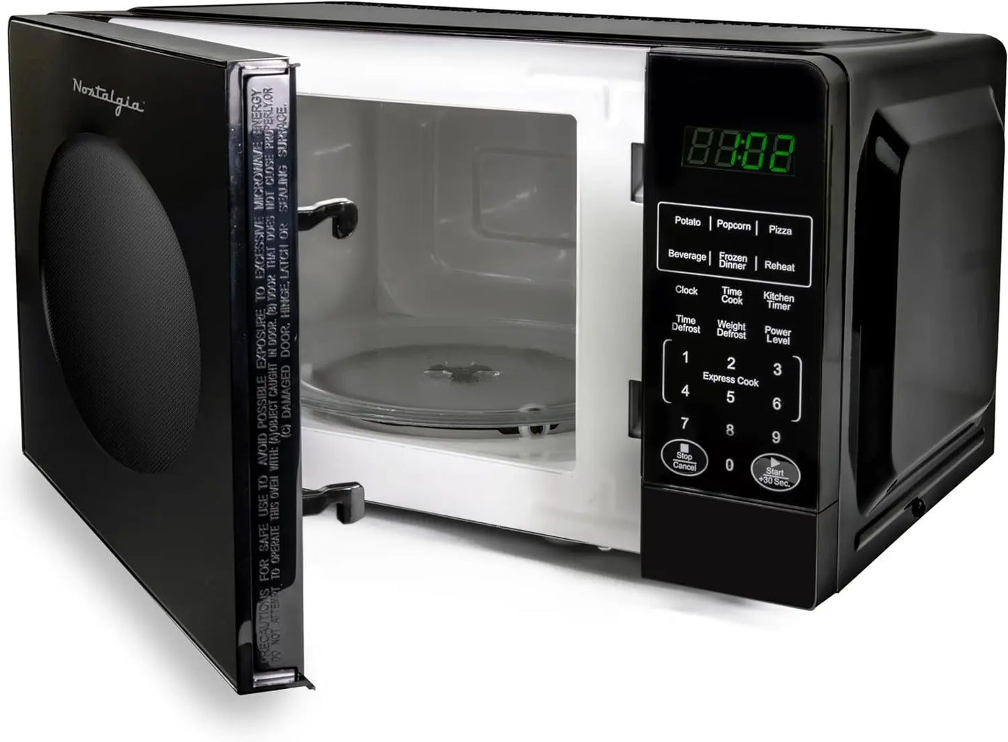 Modern Retro Countertop Microwave Oven, 700 Watt 0.7 cu ft,12 Pre-Programmed Cooking Settings, Kitchen Appliances