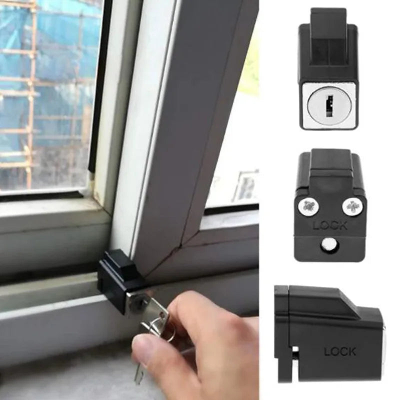 Glass Window Safty Lock Sliding Door Patio Window Security Lock Door Window Restrictor Safety Anti-theft Door Stopper Limit Lock