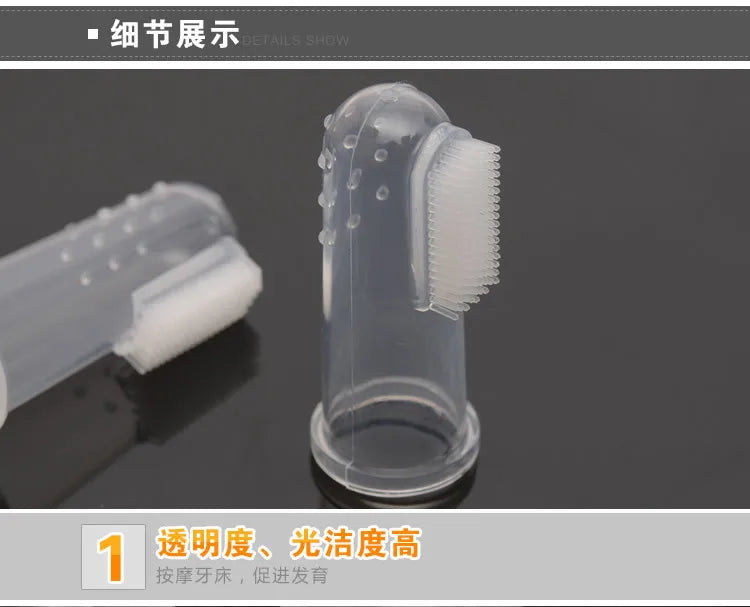 Dog latex fingertips brush silicone finger toothbrush tartar oral cleaning products fingertips brush fingertips pet products