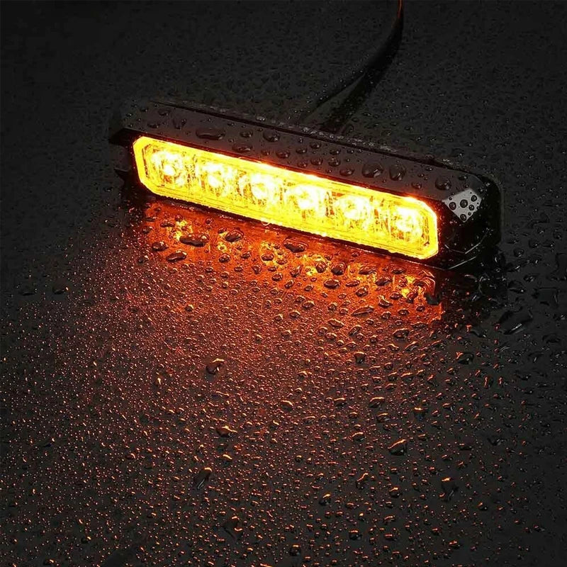 4pcs 6LED 12V Wired/wireless remote control Recovery Strobe Marker Light Flashing Light Bar Beacon Car Truck Warning Flashing