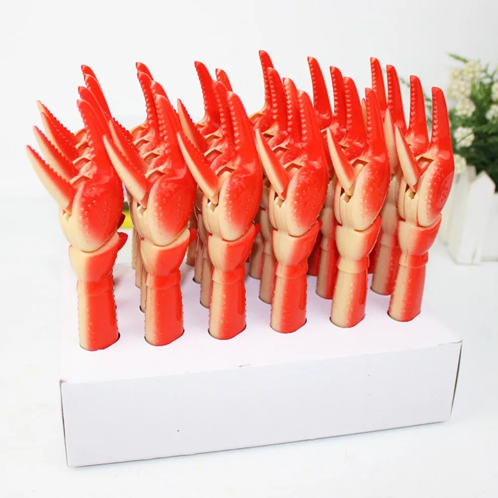 Lovely Interesting Lobster Paw Clamp Ballpoint Pen Funny Kids Gift School Supplies Plastic Hammer Neutral Pen Office Stationary