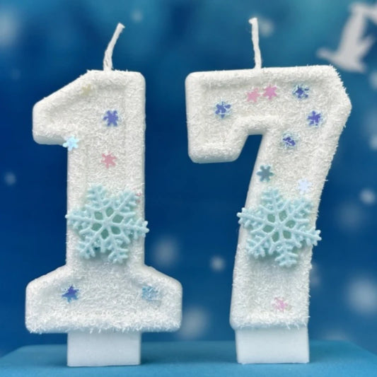 Frozen Birthday Candle for Cakes 0-9 Number Princess Cake Candle Party Decor Snowqueens Birthday Candle for Girl