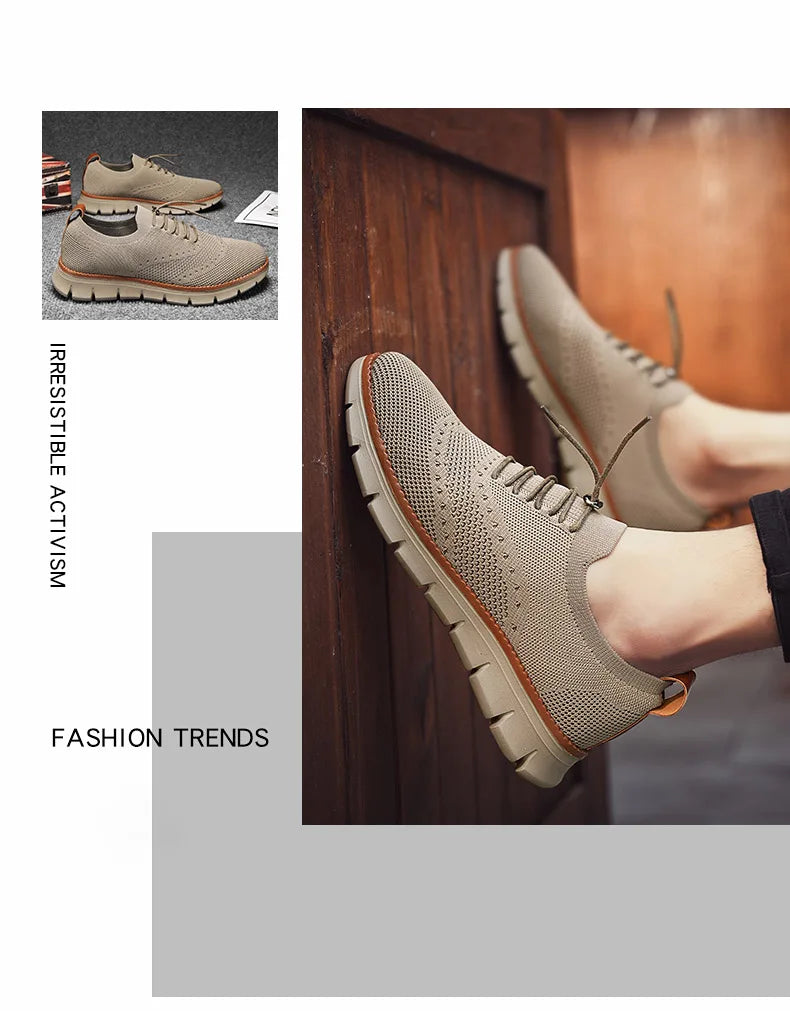 Men Casual Shoes Breathable Comfortable Men Outdoor Sneakers Fashionable Block Men Shoes