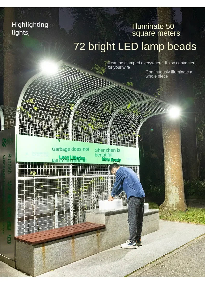 New Solar Clip Light 48/72/112LED Outdoor Courtyard Super Bright Human Body Induction Lighting Garden Terrace Wall Light Lamps