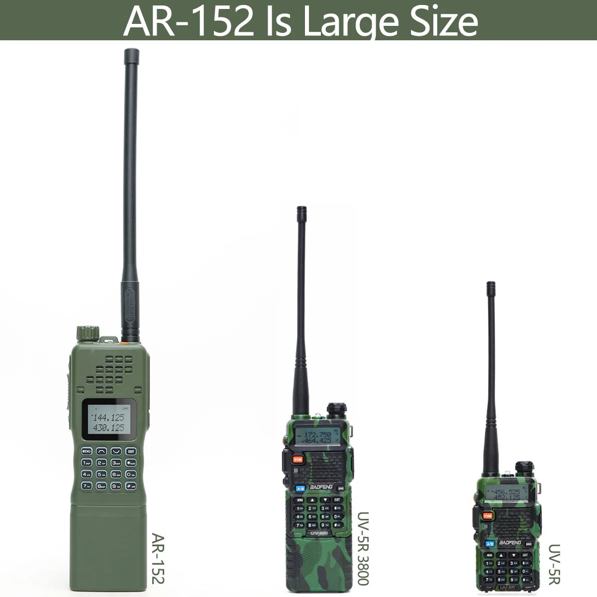 Baofeng AR 152 High Power CS Tactical Game Walkie Talkie Long Range Upgraded UV 5R Portable Two Way Radio for Ourdoor Activities