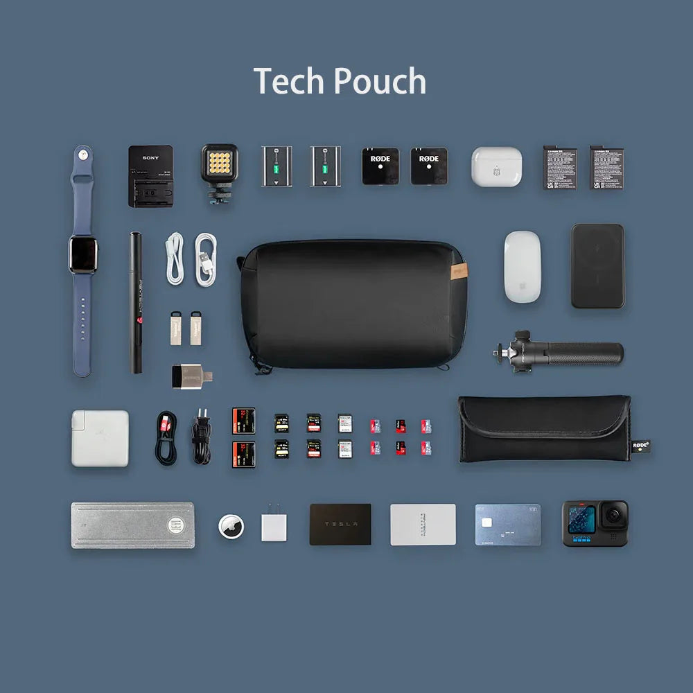 PGYTECH Tech Pouch Organizer Bag Waterproof Small Electronics Tech Organizer Pouch For Cables, Phone Batteries