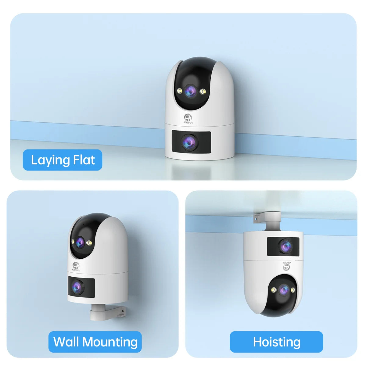 JOOAN 4K HD  PTZ Camera Outdoor Dual Lens Dual Screen AI Tracking 5G WIFI IP Camera Security Protection CCTV Video Surveillance