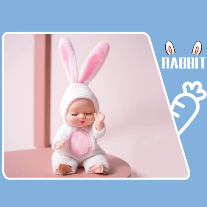 Reborn Dolls Baby Reborn Silicone Reborn Baby Doll 12cm Palm Dolls Pajamas Dress Simulation Baby Reborn Baby Doll Toys