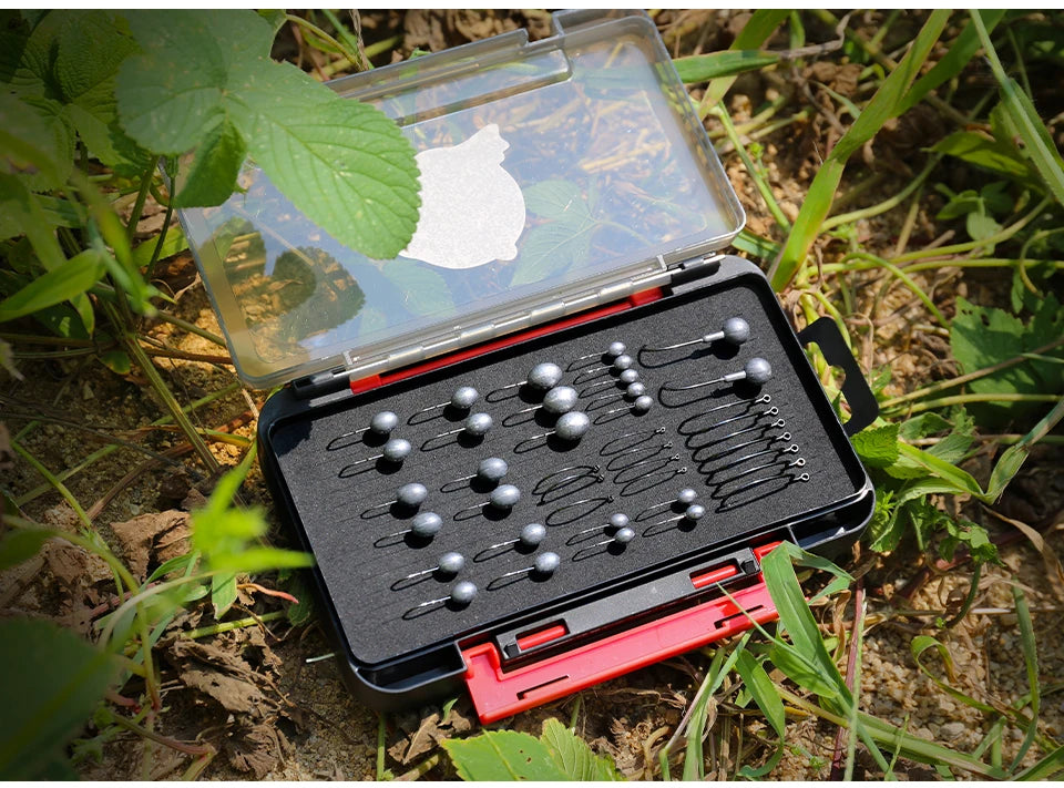 TSURINOYA Double Layer Soft Lure and Hooks Box RX17 Compartment Double Sided Hard Bait Boxes Fishing Tackle Storage Case