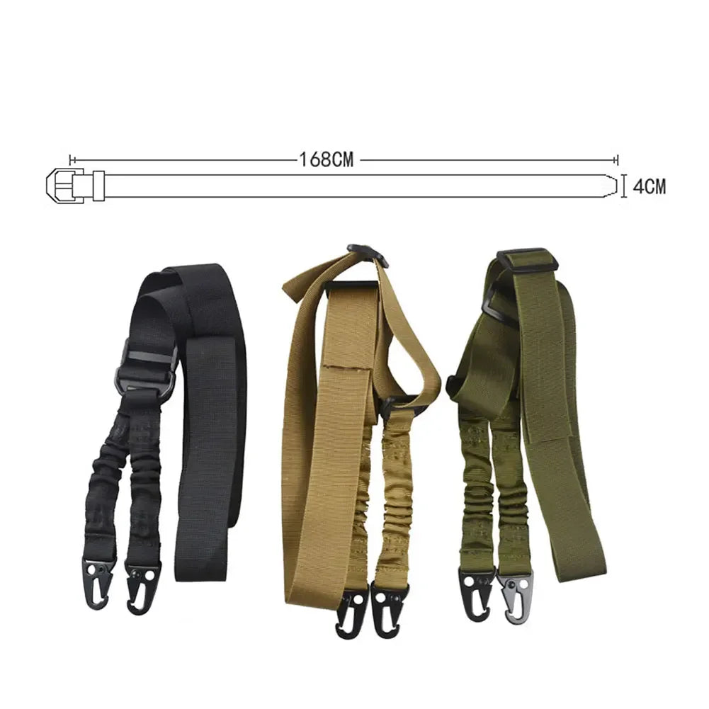 Tactical 1/2/3 Point Sling Shoulder Strap Outdoor Rifle Sling Shoulder Strap Metal Buckle Belt Hunting Accessories Tactical Gear